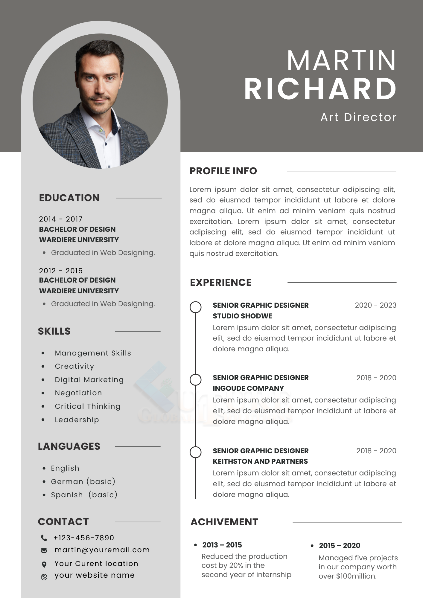 Professional Modern CV Resume
